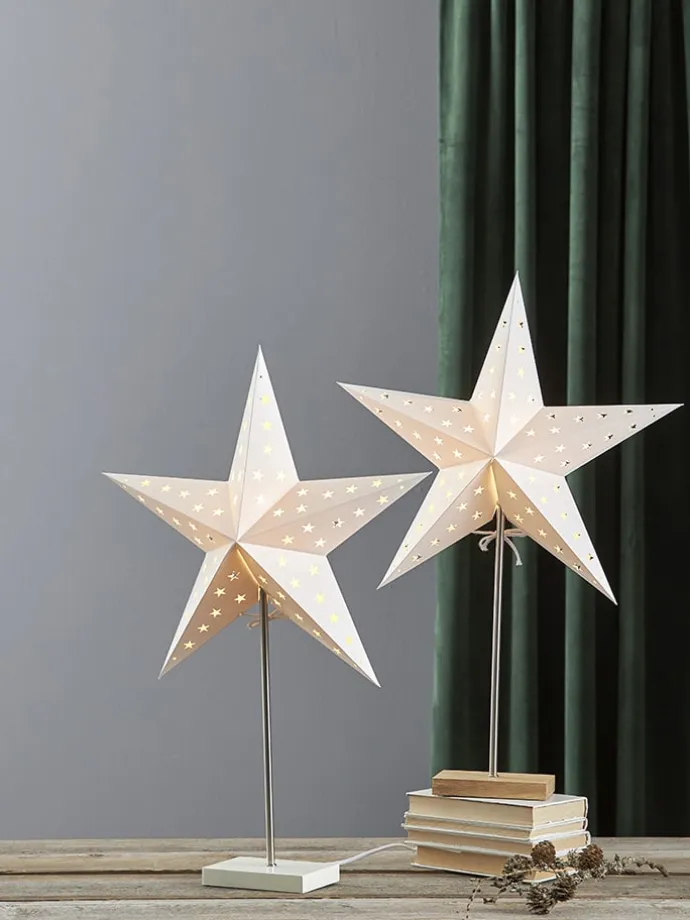 3tlg. Set: Standleuchte "Combi" in Creme - (B)43 x (H)65 x (T)17 cm