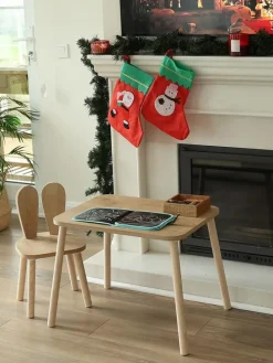 2tlg. Set: Tisch & Stuhl "Bunny" in Eiche