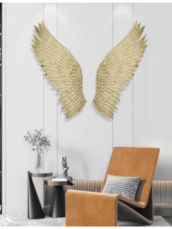 2tlg. Set Wandobjekt ANGELO24 in Gold