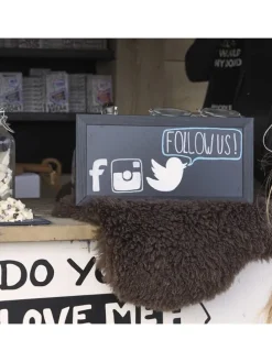 2tlg. Set: Wandtafel und Kreidestift - (B)40 x (H)20 x (T)1 cm