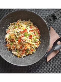 2tlg. Set: Wok in Grau - Ø 30 cm