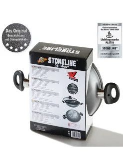 2tlg. Set: Wok in Grau - Ø 28 cm