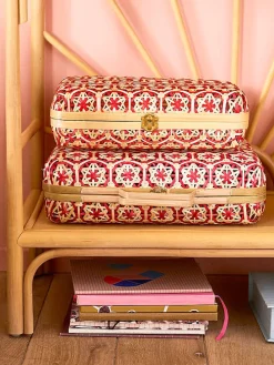 2tlg. Spiel-Koffer-Set in Pink/ Beige