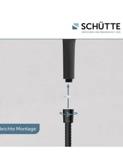 3tlg. Stangenbrause-Set ''Cordoba'' in Schwarz