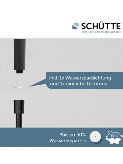 3tlg. Stangenbrause-Set ''Cordoba'' in Schwarz