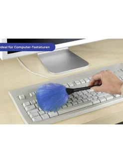 3tlg. Staubwedel-Set in Blau