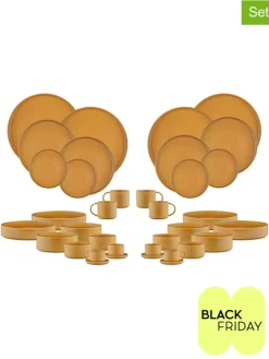 36tlg. Tafelservice "Scandi" in Ocker