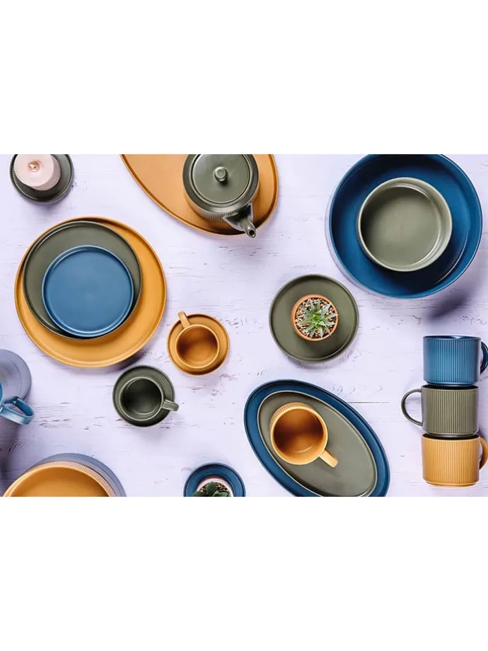 36tlg. Tafelservice "Scandi" in Ocker