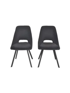 5tlg. Tischgruppe bestehend aus Esstisch und 4 Stühlen in schwarz