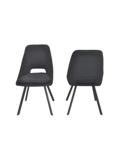 5tlg. Tischgruppe bestehend aus 4 Stühlen und 1 Esstisch in schwarz