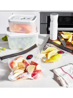 7tlg. Vakuumierset in Weiß/ Grau