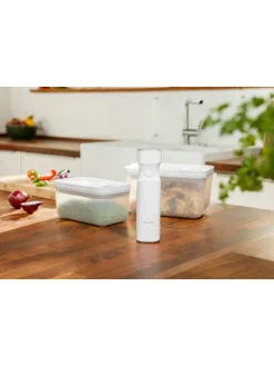 7tlg. Vakuumierset in Weiß/ Grau