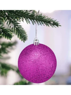 110-tlg. Weihnachtskugeln Set in Pink