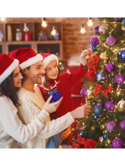 110-tlg. Weihnachtskugeln Set in Pink