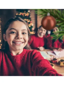 100-tlg. Weihnachtskugeln Set in Braun