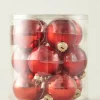 12tlg. Weihnachtskugel-Set in Rot