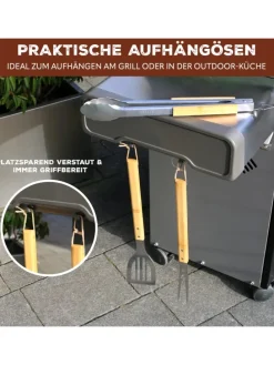 3tlg-Set Grillbesteck