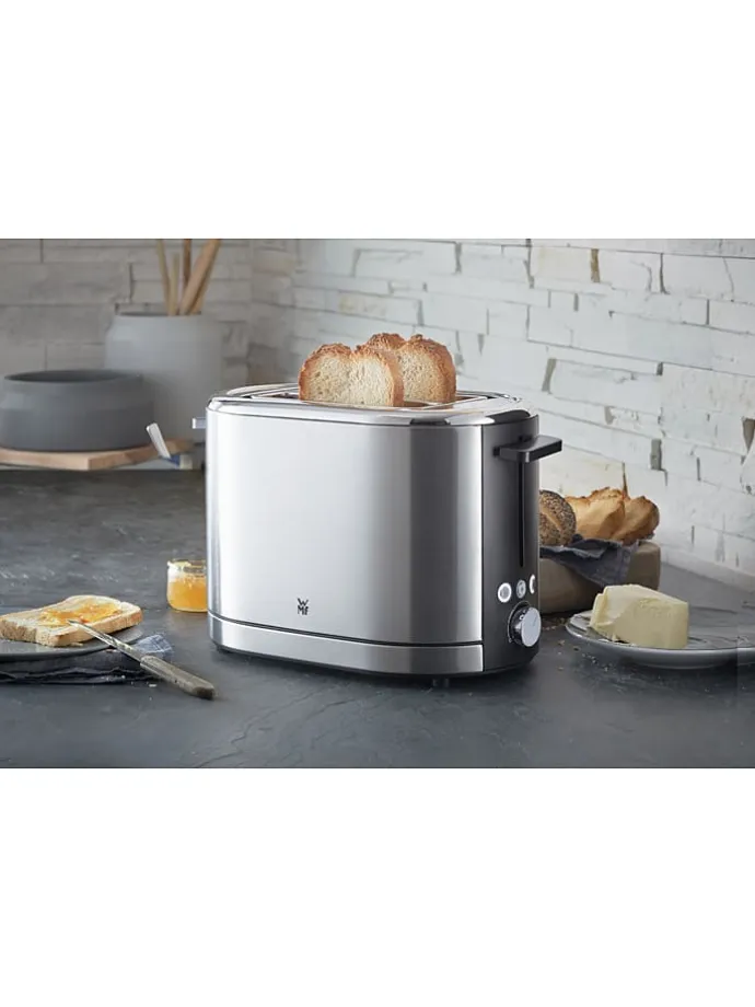 Toaster "Lono" in Silber/ Schwarz