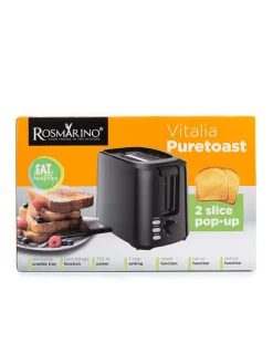 Toaster ''Vitalia'' in Schwarz - (B)23 x (H)17,5 x (T)14 cm