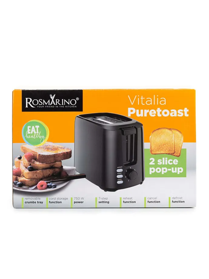Toaster ''Vitalia'' in Schwarz - (B)23 x (H)17,5 x (T)14 cm