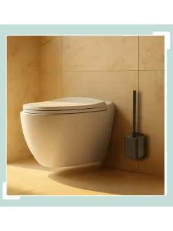 Toilettenbürste in Schwarz - (B)9,5 x (H)40 x (T)10 cm