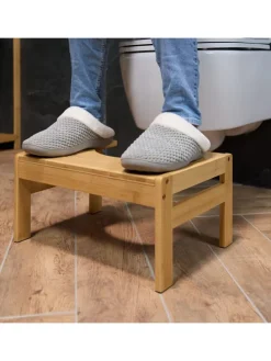 Toilettenhocker in Natur - (B)42 x (H)21 x (T)30 cm