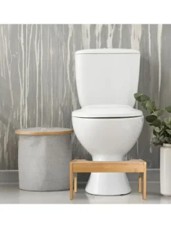 Toilettenhocker in Natur - (B)42 x (H)21 x (T)30 cm
