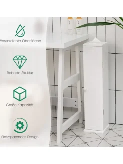 Toilettenpapier Schrank in Weiß