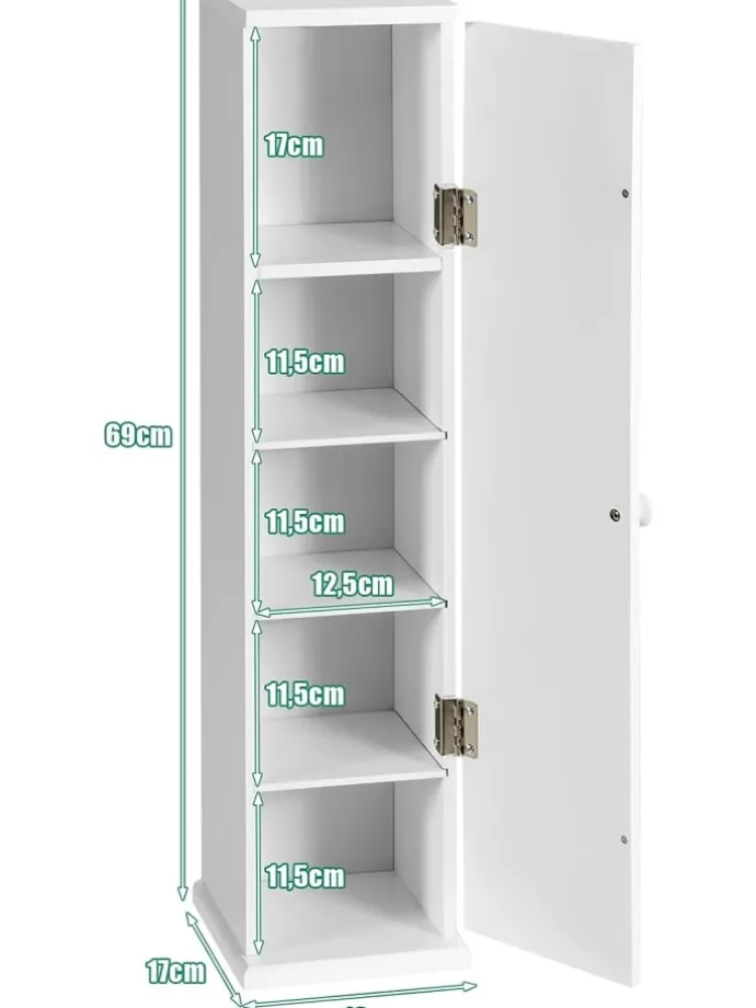 Toilettenpapier Schrank in Weiß