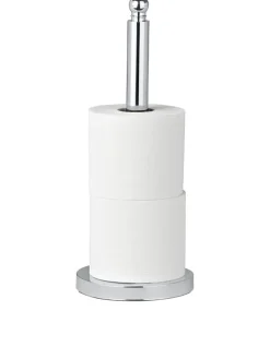 Toilettenpapier-Ersatzrollenhalter "Viterbo" in Chrom - (H)34 cm