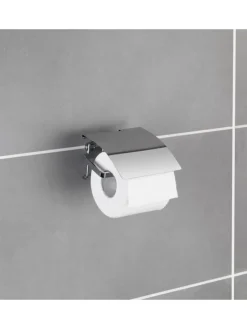 Toilettenpapierhalter in Silber - (B)13 x (H)9 x (T)12,5 cm