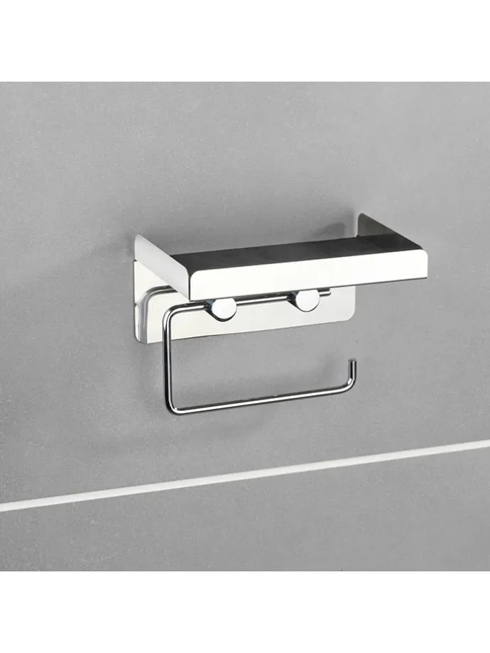 Toilettenpapierhalter in Silber - (B)16 x (H)12,5 x (T)11,5 cm