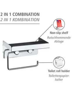 Toilettenpapierhalter in Silber - (B)16 x (H)12,5 x (T)11,5 cm