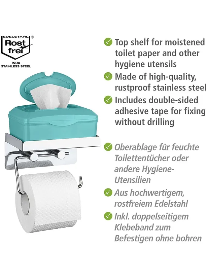 Toilettenpapierhalter in Silber - (B)16 x (H)12,5 x (T)11,5 cm