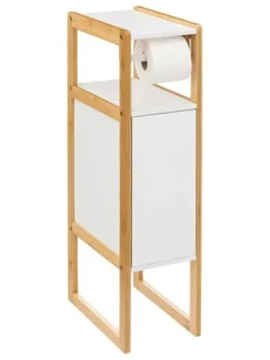 Toilettenpapierhalter in Weiß - (B)33 x (H)80 x (T)20 cm