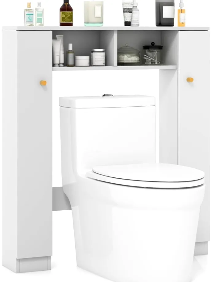 Toilettenschrank Bad Überbauschrank in Weiß