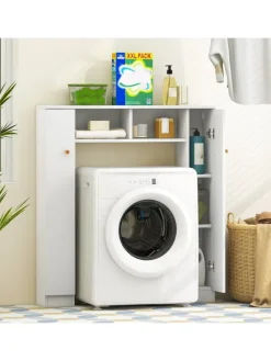 Toilettenschrank Bad Überbauschrank in Weiß