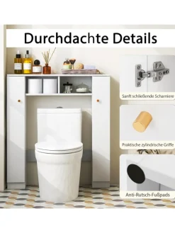 Toilettenschrank Bad Überbauschrank in Weiß