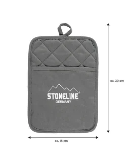 Toplappen in Grau - (L)28 x (B)18 cm