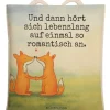 Tote Bag Füchse Liebe Design mit Spruch in Weiß