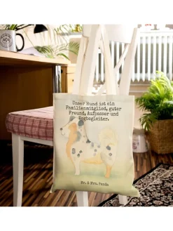 Tote Bag Hund Australien Shepherd Design mit Sp... in Weiß