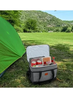 Tragbare Kühltasche in LILA mit 33 Liter