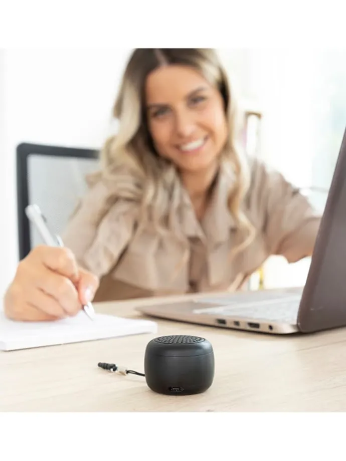 Tragbarer Wireless Mini-Lautsprecher - (H)2,5 x Ø 3,5 cm