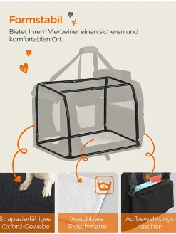 Transportbox in Schwarz - (B)60 x (H)42 x (T)42 cm