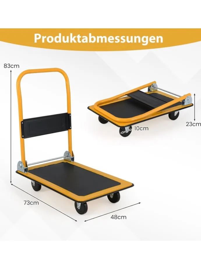Transportwagen Klappbar bis zu 150 kg in Orange