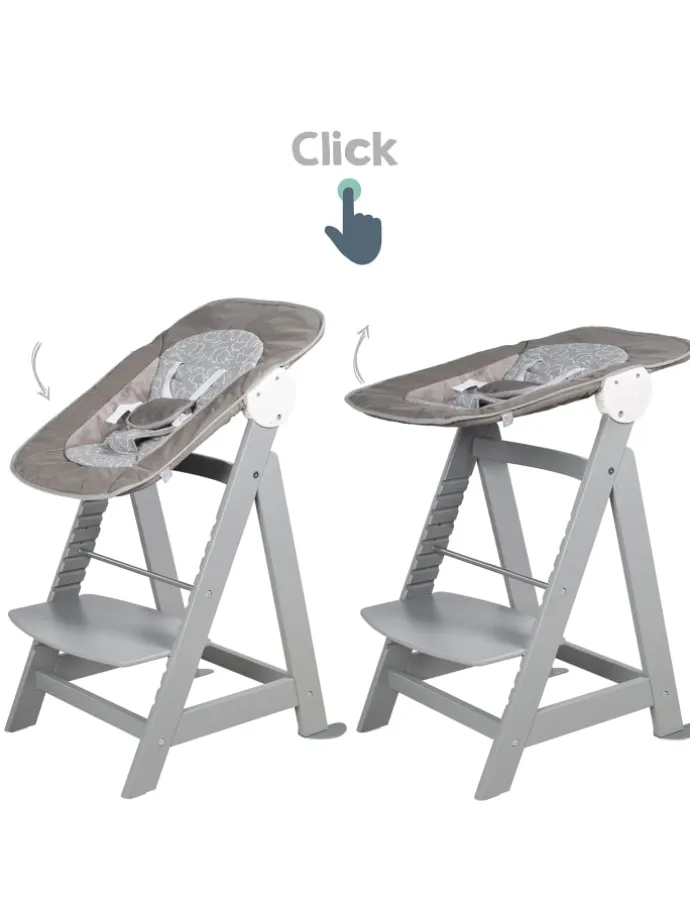 Treppenhochstuhl 'Born Up' Set 2in1 - 'Miffy' - mit Liegefunktion - Taupe