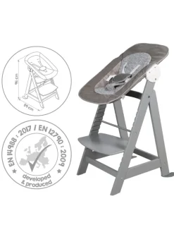 Treppenhochstuhl 'Born Up' Set 2in1 - 'Miffy' - mit Liegefunktion - Taupe