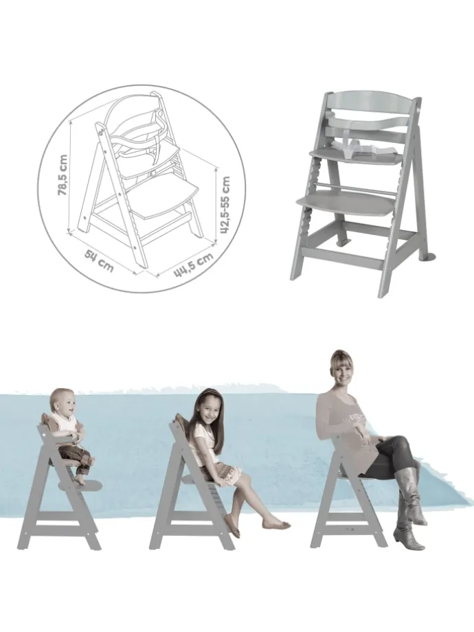 Treppenhochstuhl 'Born Up' Set 2in1 - 'Miffy' - mit Liegefunktion - Taupe