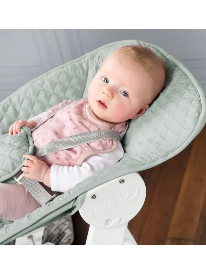 Treppenhochstuhl 'Born Up' Set 2in1 - 'roba Style' frosty green - ab Geburt