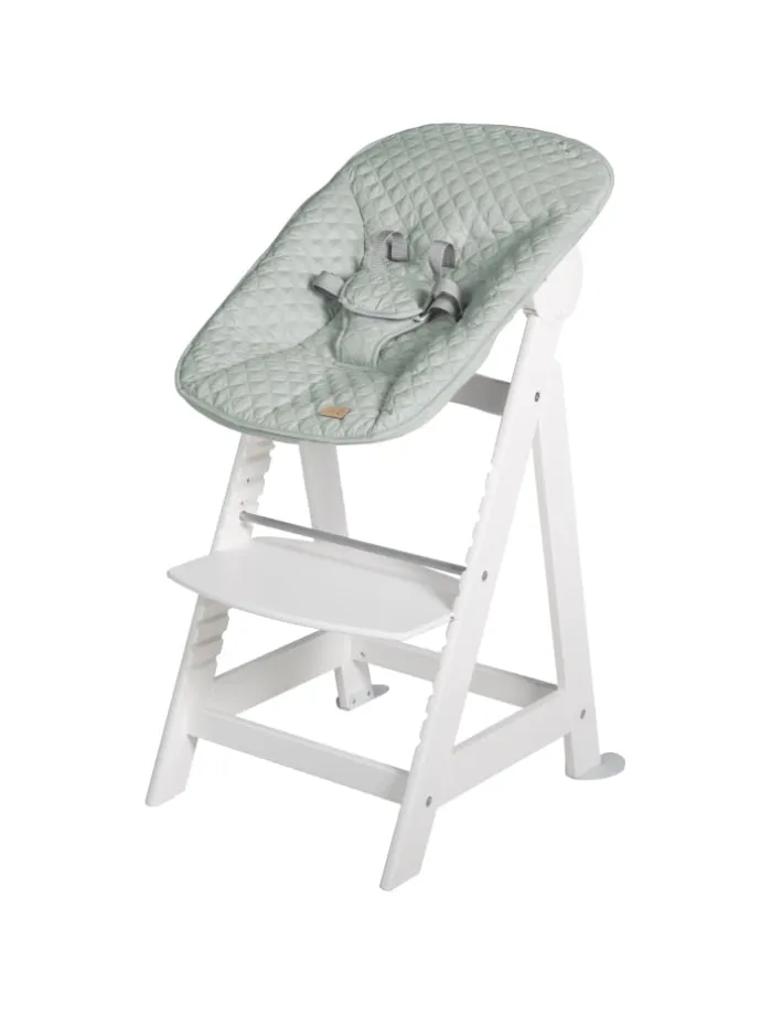 Treppenhochstuhl 'Born Up' Set 2in1 - 'roba Style' frosty green - ab Geburt